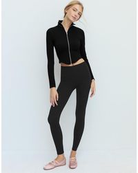 Stradivarius - Fitted Zip-Up T-Shirt - Lyst