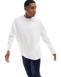 ASOS - Long Sleeve Oversized Waffle T-shirt With Contrast Sleeves - Lyst
