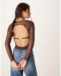 Abercrombie & Fitch - – langärmliger netzstoff-body - Lyst