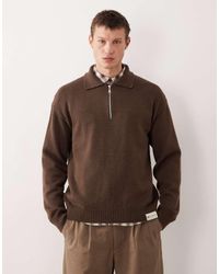 CAT WWR - Polo De Corte Suelto Con Cremallera Corta De Punto Wwr De Cat - Lyst