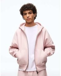 Bershka - Boxy Zip-up Hoodie - Lyst