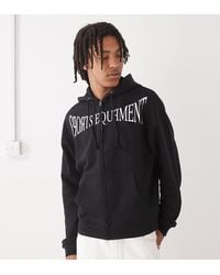 Collusion - Sudadera Negra De Corte Cuadrado Con Capucha, Cremallera Y Estampado "Sports" De Estilo Boxeador De - Lyst