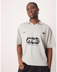 ASOS - Recht Oversized Polo Met Print - Lyst