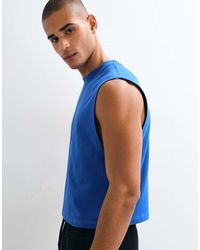 4505 - Cotton Cropped Lifting Tank With Quick Dry Finish - Lyst