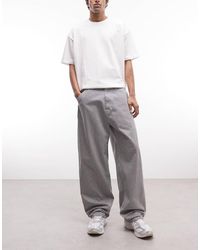 Carhartt - Mercer Broek Met Enkele Knie, Relaxed Straight Fit, Gestreept - Lyst