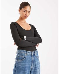 ASOS - Sculpting Scoop Neck Long Sleeve Bodysuit - Lyst