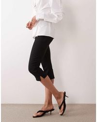 ASOS - Bengaline High Waist Side Split Capri Pant - Lyst