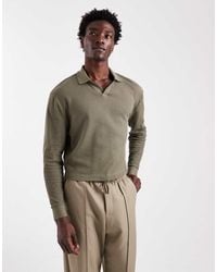 ASOS - Heavyweight Oversized Notch Polo - Lyst