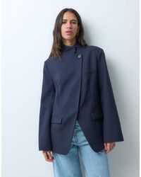 ASOS - Tailored High Neck Wrap Front Blazer - Lyst