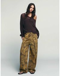 Bershka - Printed Balloon Trousers - Lyst