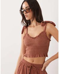 Iisla & Bird - Tie Detailing Crop Top - Lyst