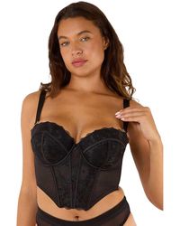 Wolf & Whistle - Daisy Embroidery Strapless Bustier - Lyst