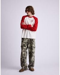 Pull&Bear - Waffle-knit Raglan Sleeve T-shirt - Lyst