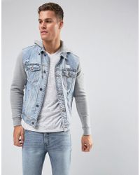 hollister denim jacket with fur