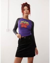 Monki - Cord Mini Skirt - Lyst
