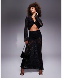 ASOS - Lace Maxi Skirt Co-Ord - Lyst
