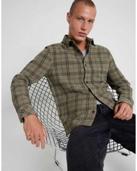 River Island - Regular Fit Waffle Texture Check Shirt - Lyst