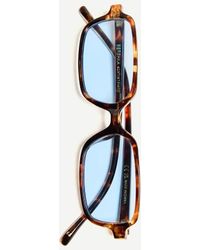 Bershka - Rechthoekige Zonnebril Met Tortoise-Effect - Lyst