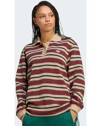 adidas Originals - Stripe Knitted Polo Top - Lyst
