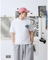 TOPMAN - X Becky Baier Premium Heavyweight Oversized Fit T-Shirt With Front And Back Patch Print And Embroidery - Lyst