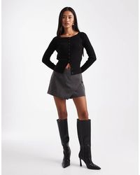 ONLY - Mid Waist Wrap Skort - Lyst