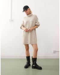 Weekday - Turtle Neck Knitted Mini Jumper Dress - Lyst