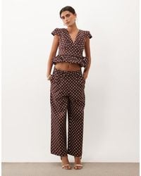 Sister Jane - Arles Cotton Mid Rise Straight Leg Pants Set - Lyst