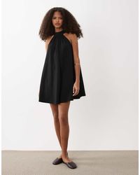 ASOS - Tie Back Detail Mini Dress - Lyst