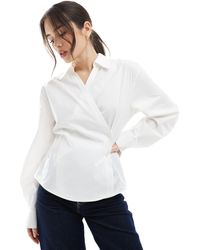 ASOS - Wrap Shirt With Cocoon Sleeve - Lyst