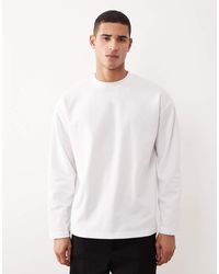 ASOS - Oversized T-Shirt Van Zware Breathemax Katoenmix Met Lange Mouwen - Lyst