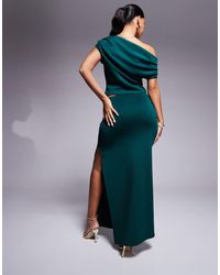 ASOS - Co-Ord Pleated Side Scuba Column Maxi Skirt With Side Split - Lyst