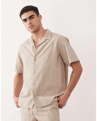 Jack & Jones - Textured Shirt With Short Sleeves - Lyst