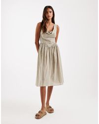 Daisy Street - Drop Waist Full Skirt Midi Dress - Lyst
