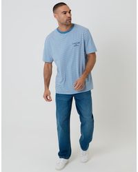 Threadbare - Relaxed Fit Stripe Cotton T-Shirt - Lyst