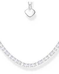 Thomas Sabo - Slim Chain Necklace With Stones - Lyst