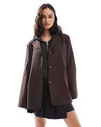 ASOS - Oversized Blazer Met Hoge Sluiting - Lyst