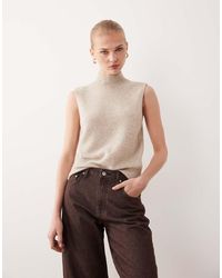 Abercrombie & Fitch - Mock Neck Sweater Vest - Lyst