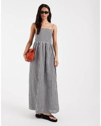Pieces - Seersucker Cami Maxi Dress - Lyst