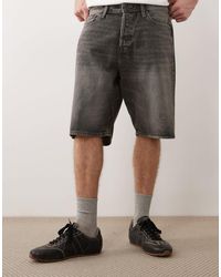 Jack & Jones - Alex - short en jean coupe baggy - moyen - Lyst