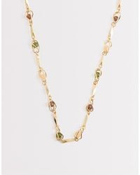 Mango - Beaded Chain Necklace - Lyst