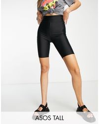 ASOS - Asos design tall – matt glänzende legging-shorts - Lyst
