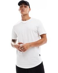 Only & Sons - Longline Curve Hem T-shirt - Lyst