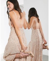 asos edition embellished showgirl midi dress with faux feathers