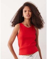 ARKET - Ribbed Jersey Tank Top With Scoop Neck - Lyst