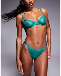 KBX - Plunge Non-padded Underwired Mesh Bra - Lyst