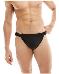 ASOS - High Side Brief With Lace Up Detail - Lyst