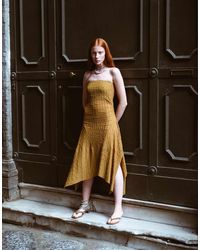 Muse Assembly - Layla Hankerchief Hem Bandeau Midi Dress - Lyst