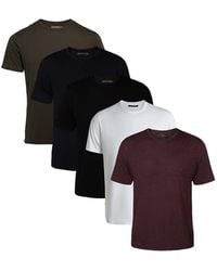 French Connection - 5 Pack Cotton Crew Neck Short Sleeve T-Shirts - Lyst
