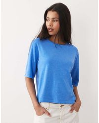 Vila - Short Sleeve Knitted T-shirt - Lyst