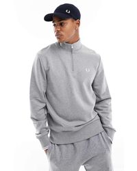 Fred Perry - Sweat à demi-fermeture éclair - Lyst